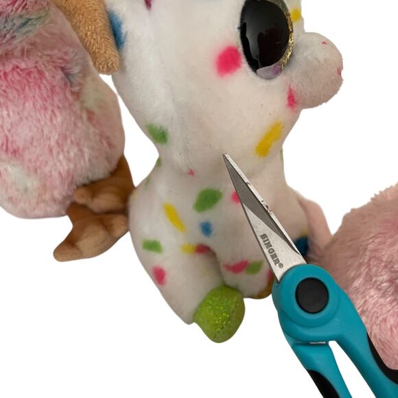 TY Beanie Boos Lot of 3 Stuffed Bean Bag Plush Kiwi Fiona Harmonie - Picture 8 of 16